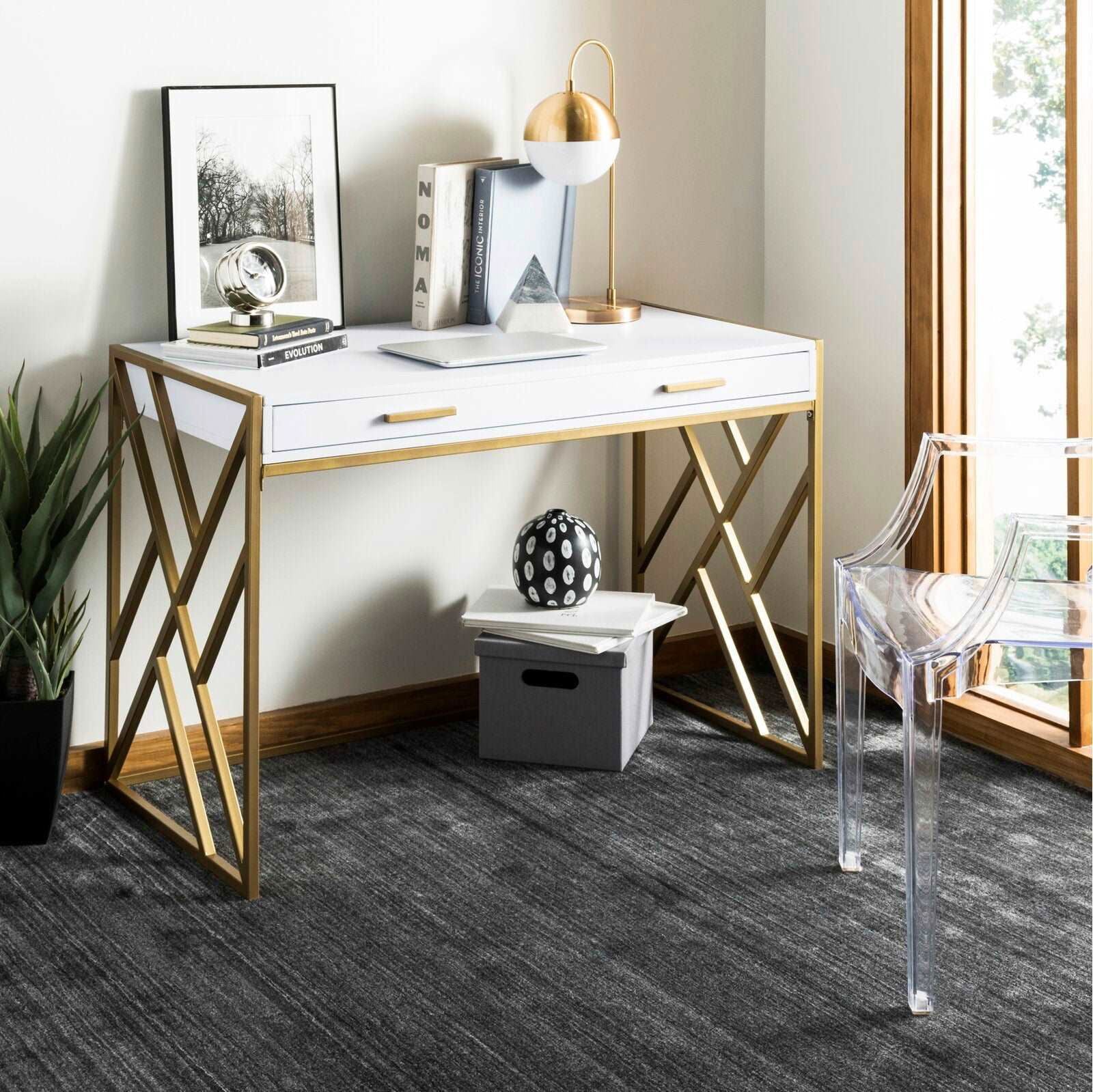 FURNISHIAA Sheesham Wood White Designer Console and Study Table, Multipurpose Table For Home & Office - Furnishiaa -  -